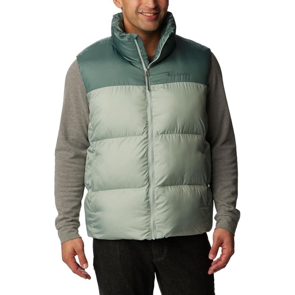 $160‎ Columbia Men's Puffect II Vest Men's Size Medium Gray/Green NEW W/ TAG
